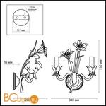 Бра Odeon Light Vergina 1511/2W - Схема