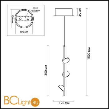 Подвесной светильник Odeon Light Verica 4156/9L - Схема