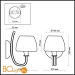 Бра Odeon Light Vesto 2057/1W - Схема