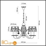 Люстра Odeon Light Vetera 2919/5 - Схема