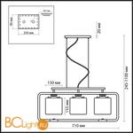 Подвесной светильник Odeon Light Via 2199/3 - Схема