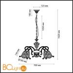 Люстра Odeon Light Victori 2884/5 - Схема