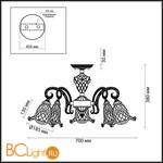 Потолочная люстра Odeon Light Victori 2884/5C - Схема