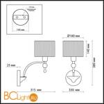 Бра Odeon Light Viga 2005/1W - Схема