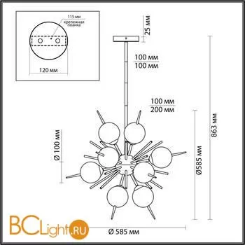 Люстра Odeon Light Vilina 4787/12 - Фото 2