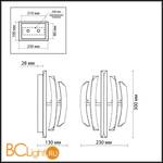 Настенный светильник Odeon Light Vinca 1983/2W - Схема