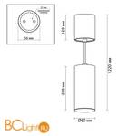 Подвесной светильник Odeon Light Vincere 3830/1C - Схема