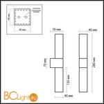 Настенный светильник Odeon Light Wass 2136/2W - Схема