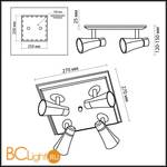 Потолочный светильник Odeon Light Virsu 1972/4W - Схема