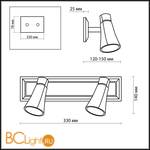 Cпот (точечный светильник) Odeon Light Virsu 1972/2W - Схема