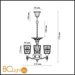 Люстра Odeon Light Vitra 2564/3 - Схема