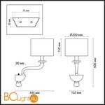 Бра Odeon Light Vosta 4727/1W - Схема