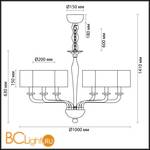Люстра Odeon Light Vosta 4726/6 - Схема