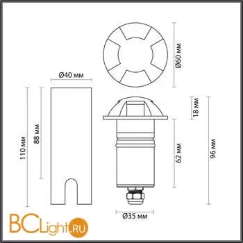 Садово-парковый фонарь Odeon Light WALD new 6662/3GL3 - Фото 0