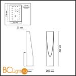 Настенный светильник Odeon Light Whitney 3816/8WS - Схема