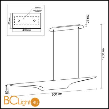 Подвесной светильник Odeon Light Whitney 3816/50WG - Схема