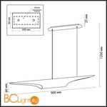 Подвесной светильник Odeon Light Whitney 3816/50WG - Схема