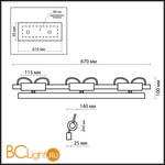 Подсветка для картин Odeon Light Wiron 2034/3W - Схема