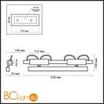 Подсветка для картин Odeon Light Wiron 2034/2W - Схема