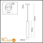 Подвесной светильник Odeon Light Woody 3826/8L - Схема