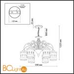 Люстра Odeon Light Zafran 2837/6 - Схема