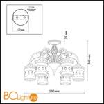 Потолочная люстра Odeon Light Zafran 2837/6C - Схема