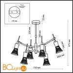 Потолочная люстра Odeon Light Zamia 1327/6 - Схема