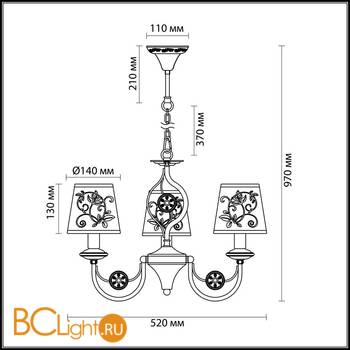 Люстра Odeon Light Zaritta 3216/3 - Схема