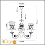 Люстра Odeon Light Zaritta 3216/3 - Схема