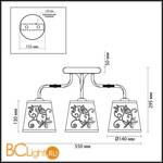 Потолочная люстра Odeon Light Zaritta 3216/3C - Схема