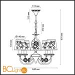 Люстра Odeon Light Zaritta 3216/5 - Схема