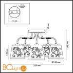 Потолочная люстра Odeon Light Zaritta 3216/5C - Схема