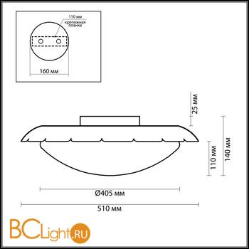 Потолочный светильник Odeon Light Zita 2752/3C - Схема