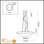 Подвесной светильник Odeon Light Zita 2754/3 - Схема