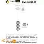 Подвесной светильник Omnilux Cedrello OML-68806-03 - Фото 0