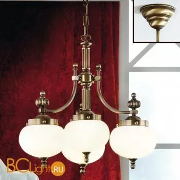 Люстра Orion Leuchten 1320 LU 1320/3+1 Patina/328 opal matt