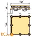 Потолочный светильник Orion Leuchten DLU 1704/8 gold rot - Схема