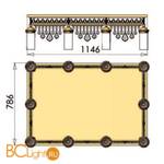 Потолочный светильник Orion Leuchten DLU 1704/10 gold blau - Схема