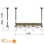 Подвесной светильник Orion Leuchten HL 6-1553/4 gold grun - Схема