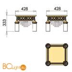 Потолочный светильник Orion Leuchten DLU 1705/4 gold blau - Схема