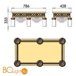Потолочный светильник Orion Leuchten DLU 1705/6 gold grun - Схема