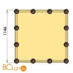 Потолочный светильник Orion Leuchten DLU 1705/12 gold grun - Схема