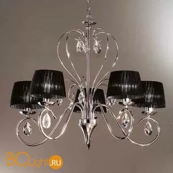 Люстра Orion Leuchten LU 1658/5 Chrom + 5 Schirm 4461 Schwarz