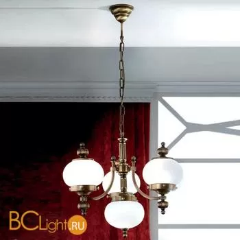 Люстра Orion LU 1319/3+1 patina/opal-matt