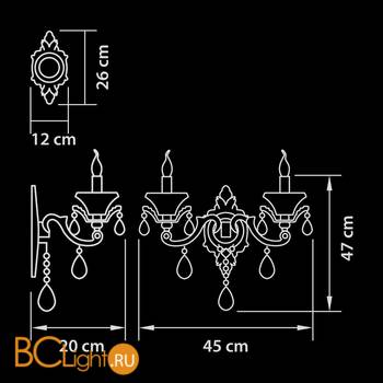 Бра Osgona Ampollo 786622 - Схема