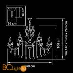 Люстра Osgona Ampollo 786242K - Схема