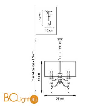 Подвесной светильник Osgona Paralume 725033 - Схема