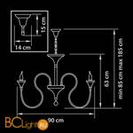 Люстра Osgona Serpente 703084 - Схема