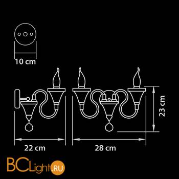 Бра Osgona Serpente 703624 - Схема