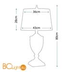 Настольная лампа Quoizel Dennison QZ/DENNISON PB - Схема